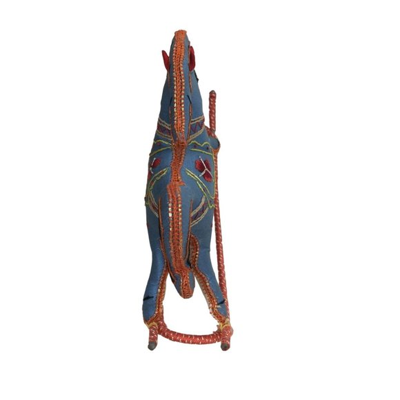 Vintage Christmas Embroidered Rocking Horse Figurine - Picture 3 of 5